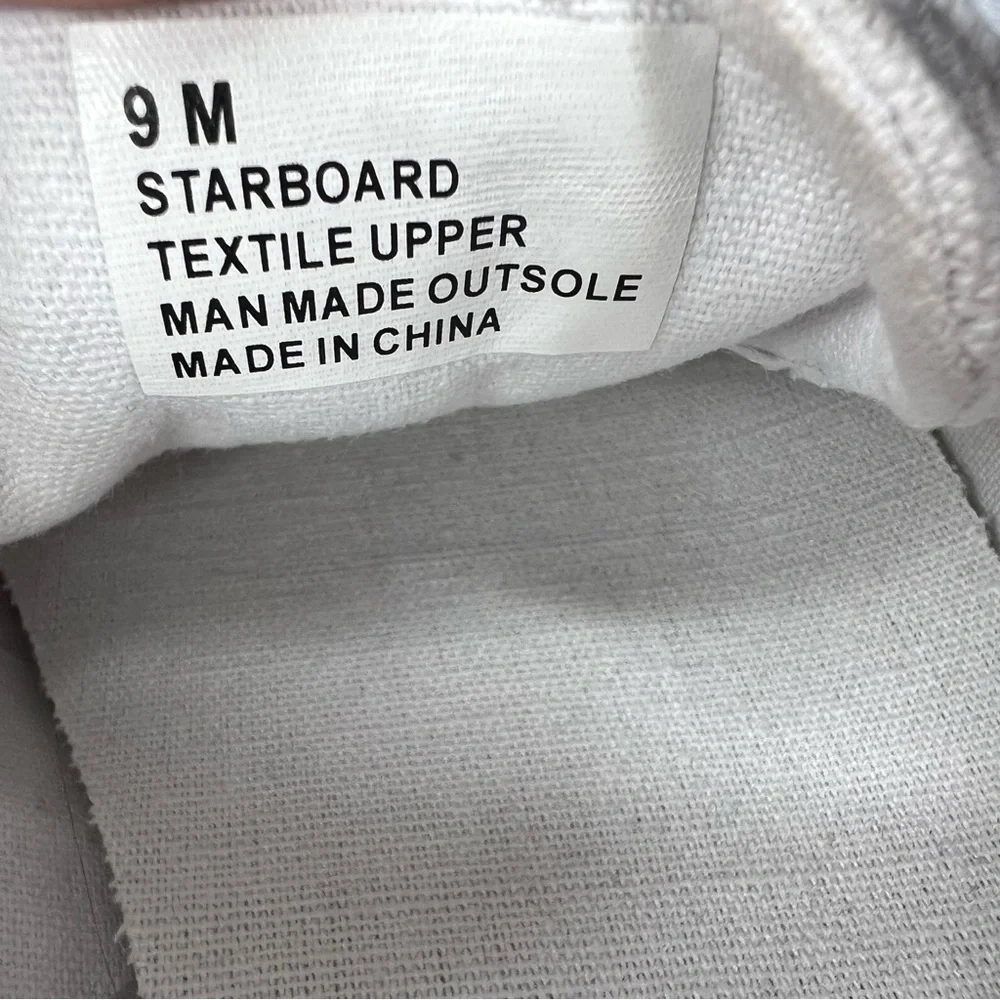U.S. Polo Association Starboard Canvas Boat Shoe Sneaker Mens 9 White Preppy NWT